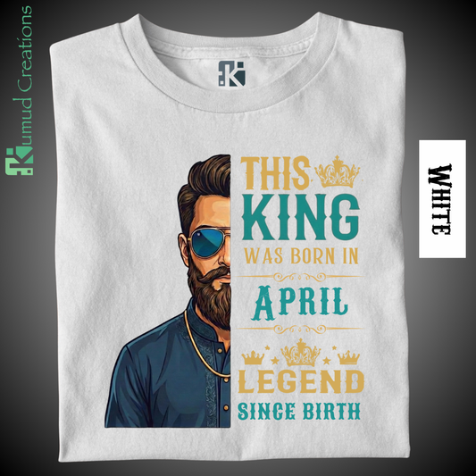 178 - Birthday King - April - White